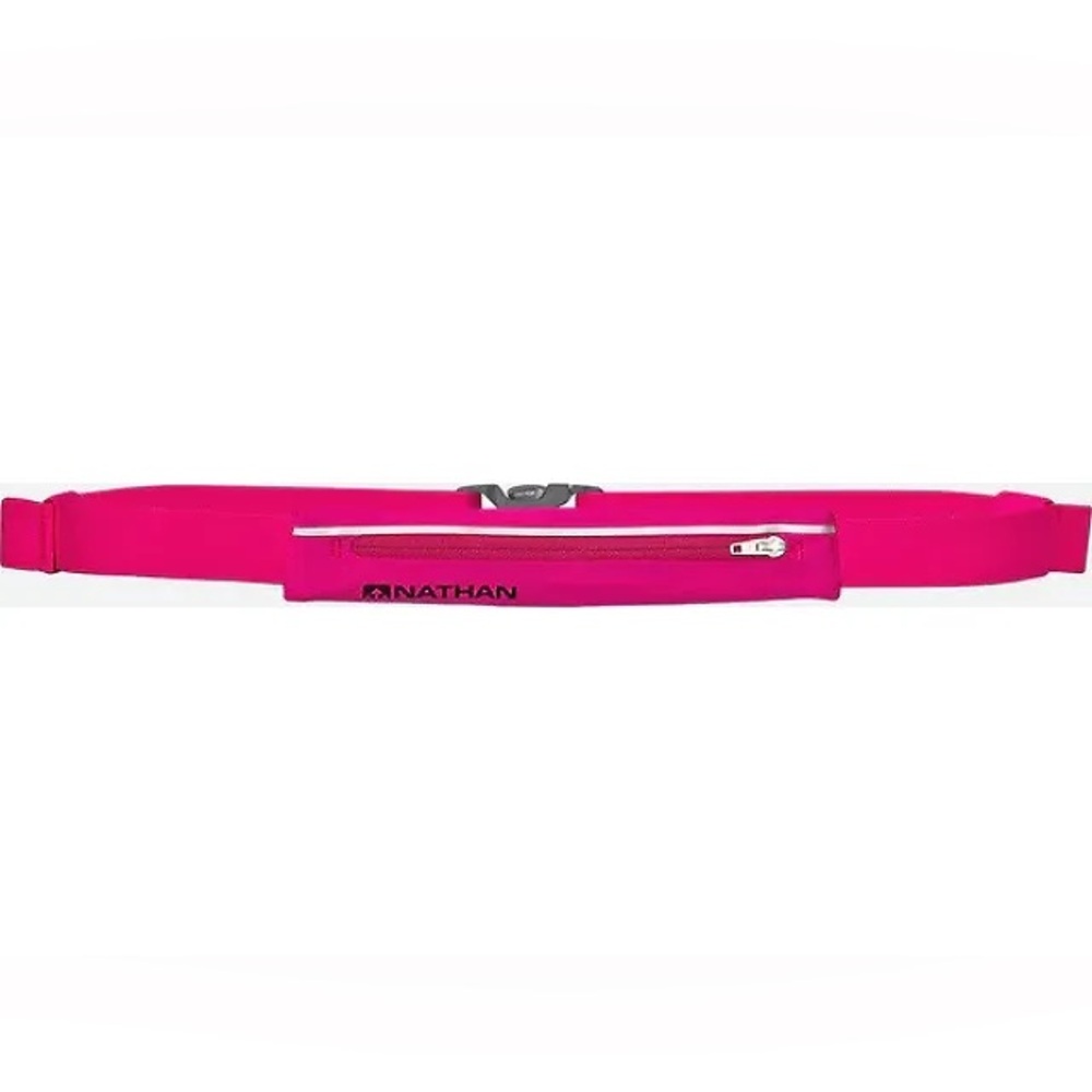 Nathan Mirage Pack Storage Belt Running Hiking Zippered Pocket Hi-Viz Pink Glo